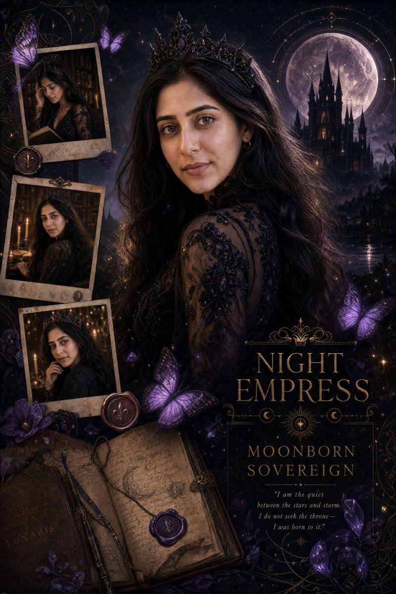 Night Empress Digital Collage - AI image template preview