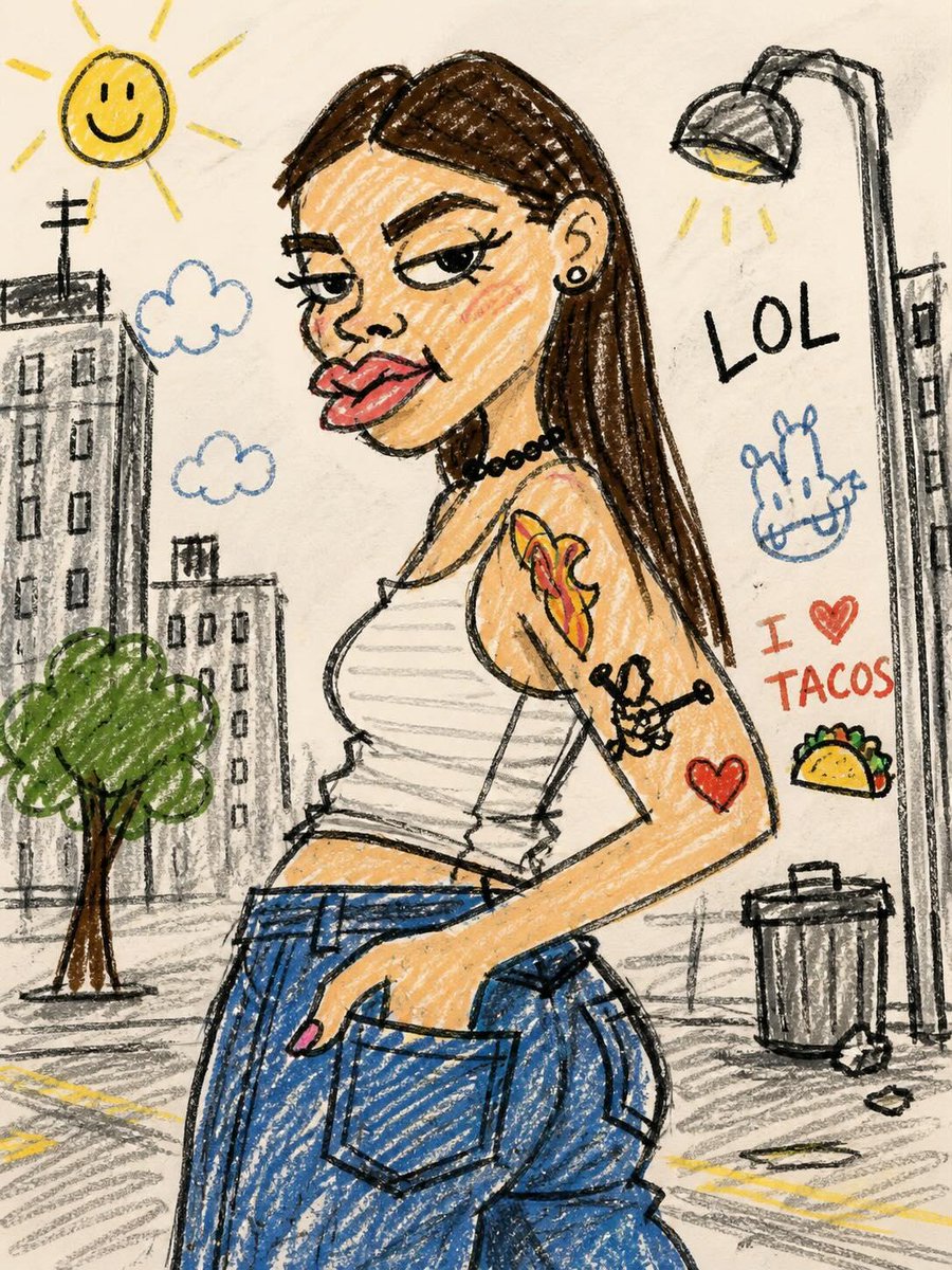 Funny Ugly Doodle Sketch - AI image template preview