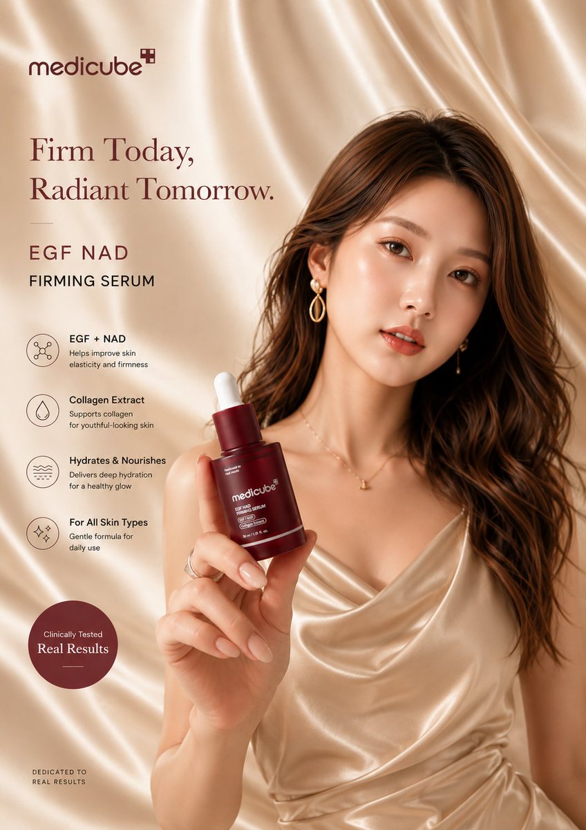 Luxury Skincare Advertisement Poster - AI image template preview
