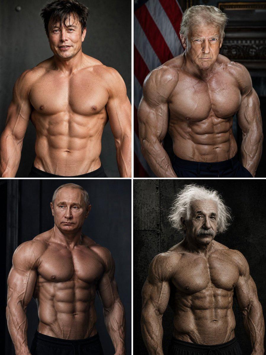 Hyper-Muscular Man 8K Portrait - AI image template preview