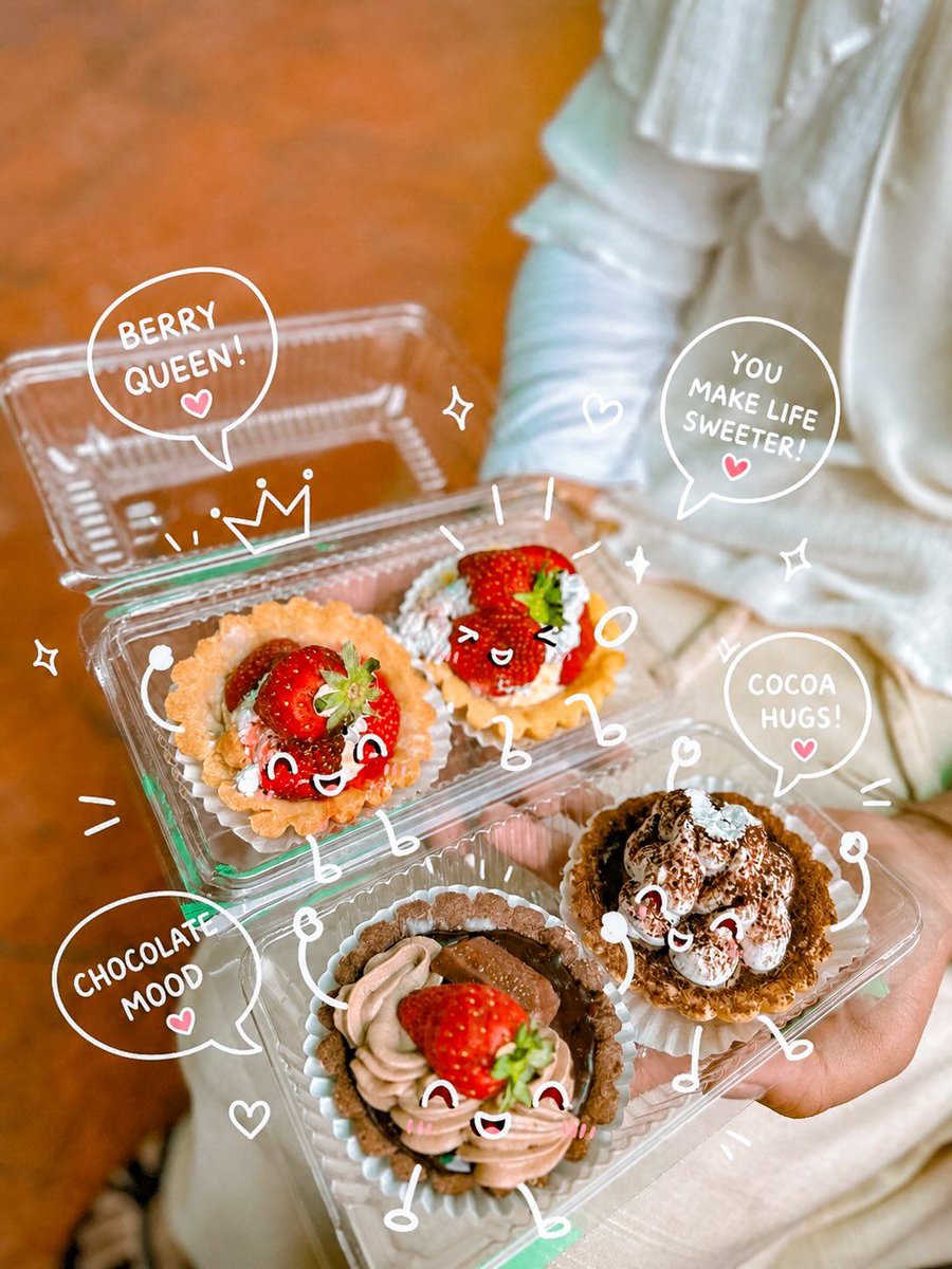 Kawaii Dessert Food Photography with Doodles - AI image template preview