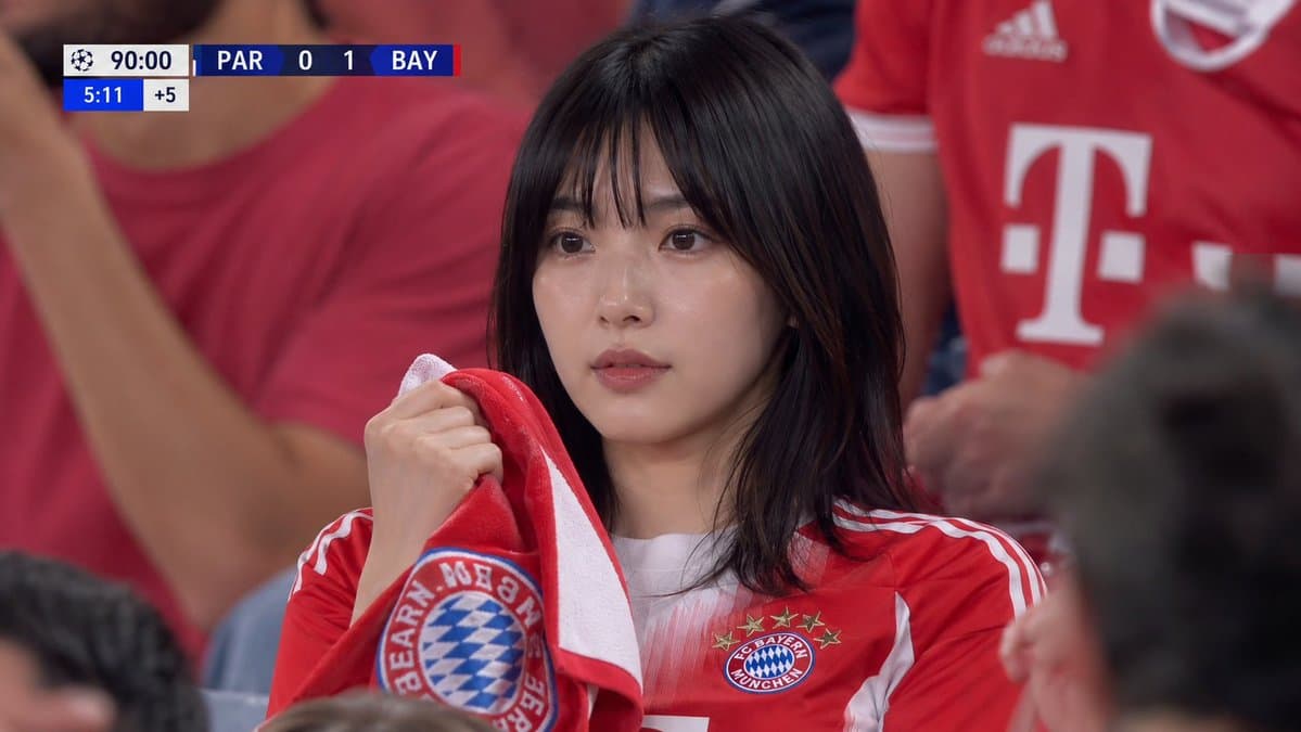 Realistic Soccer Stadium Supporter Portrait - AI image template preview