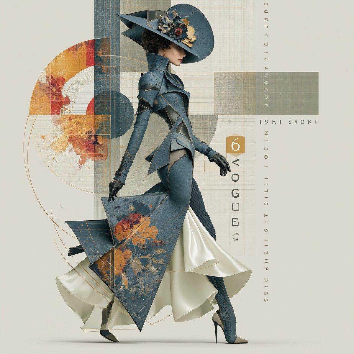 Elegant Vintage Glamour Fashion Illustration - AI image template preview