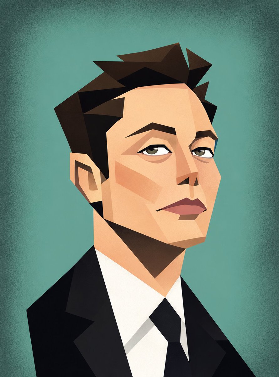 Cubist Vector Caricature Portraits - AI image template preview