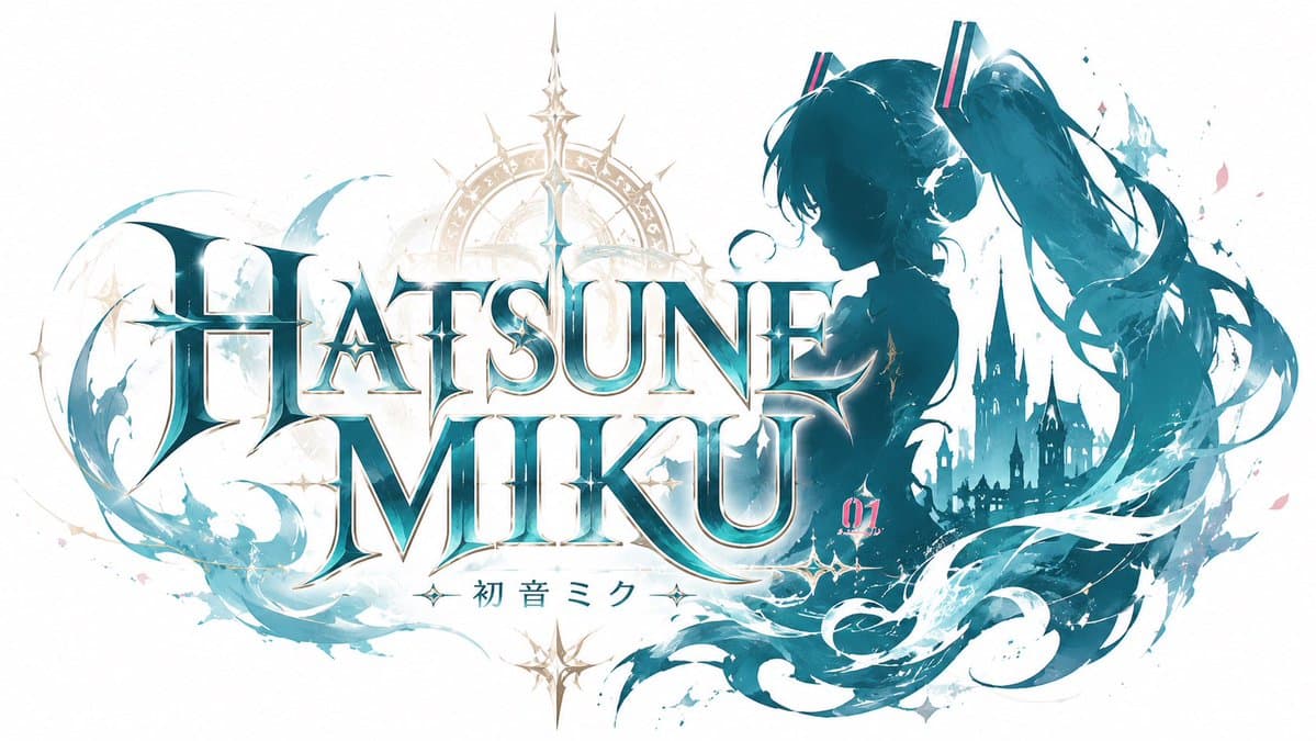 JRPG Hatsune Miku Fantasy Logo - AI image template preview