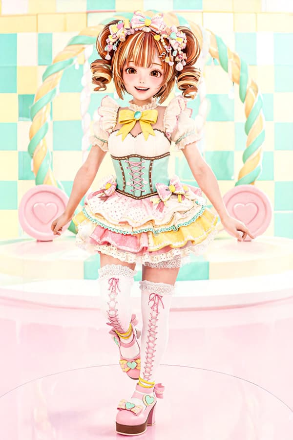 Pastel Sweet Lolita AI Doll - AI image template preview
