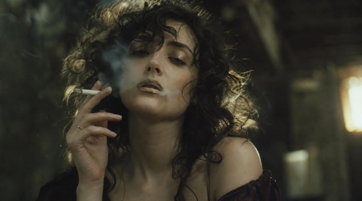 Censored Smoky Film Still - AI image template preview