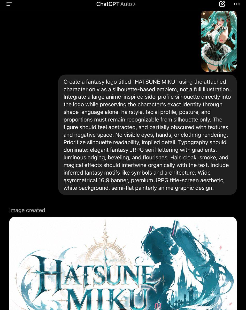 ChatGPT Fantasy Logo Screenshot - AI image template preview