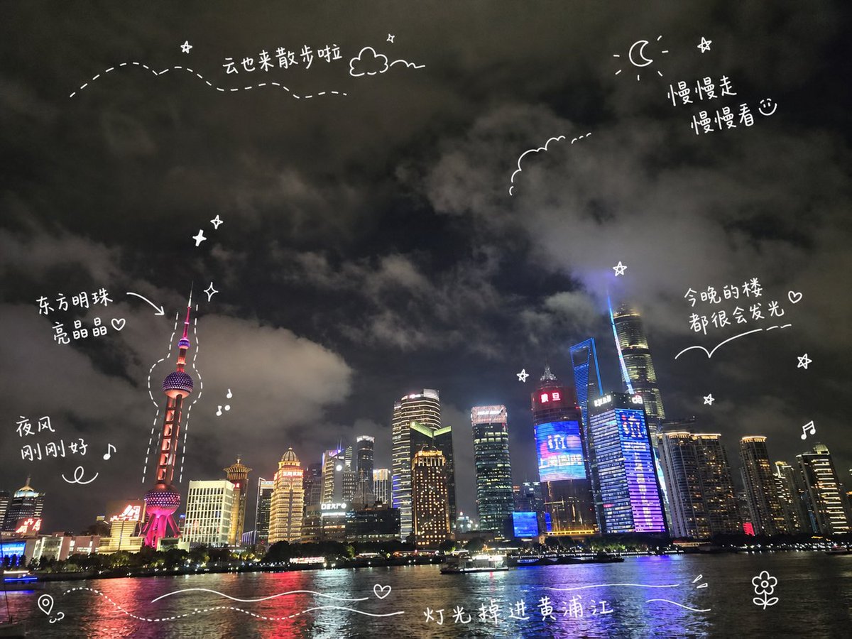 Shanghai Night Travel Journal - AI image template preview