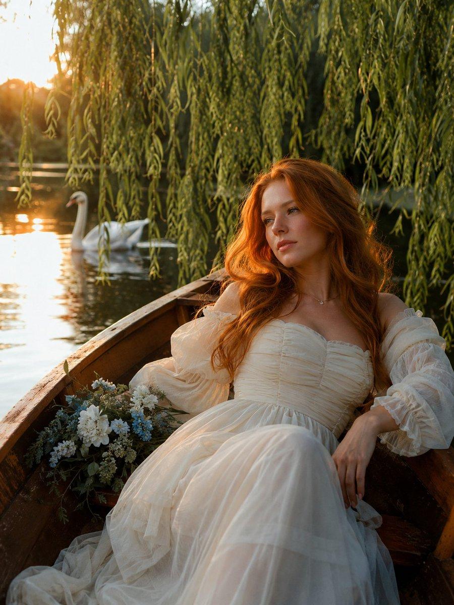 Ethereal Rowboat Pastoral Fairytale - AI image template preview