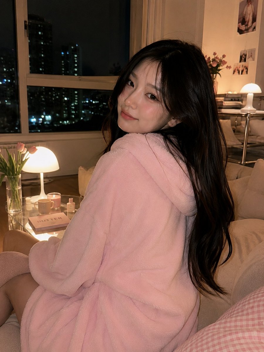 Cozy Korean Living Room Portrait - AI image template preview