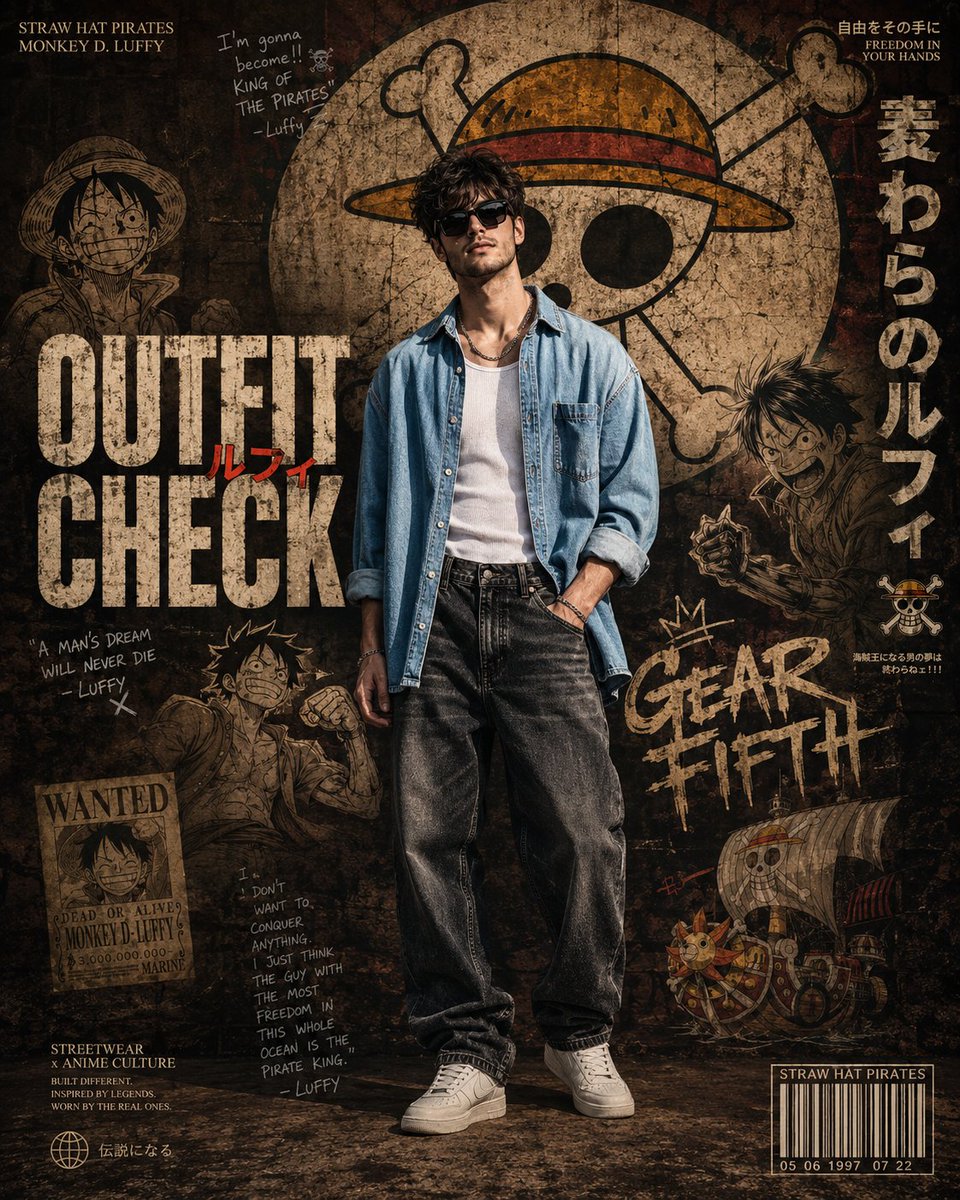 Anime Streetwear Poster Design - AI image template preview