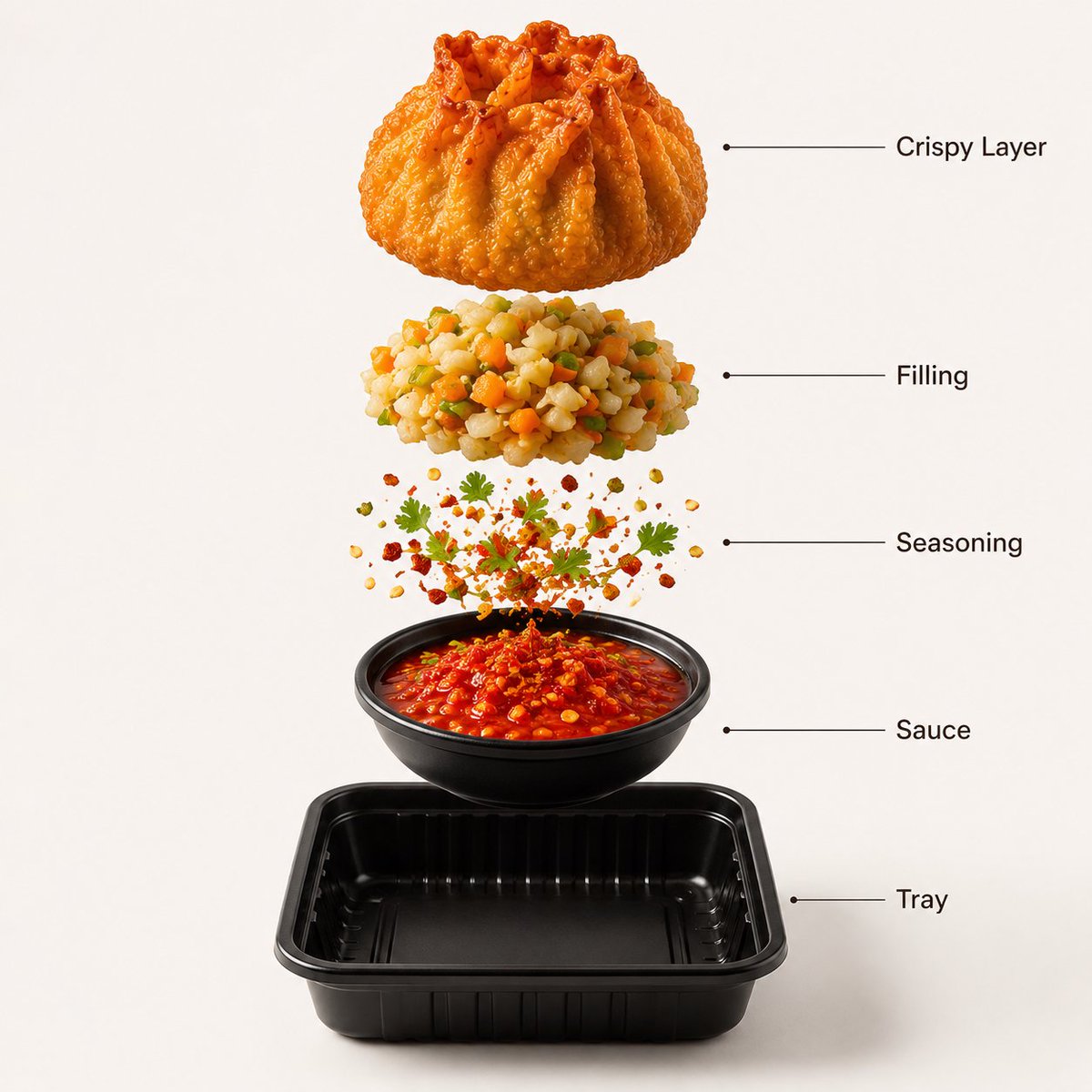 Gourmet Street Food Photography and Infographic - AI image template preview
