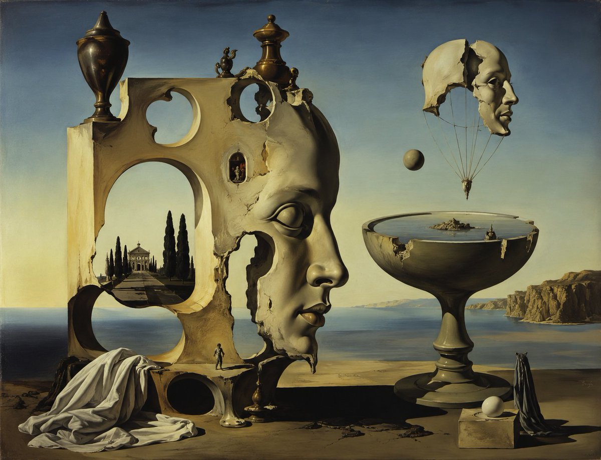 Dalí-Style Surreal Coastal Transformation - AI image template preview