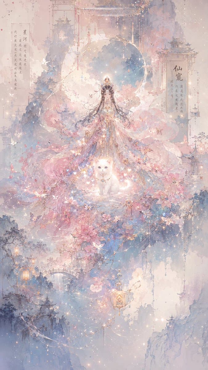 Celestial Xianxia Fairy Palace - AI image template preview