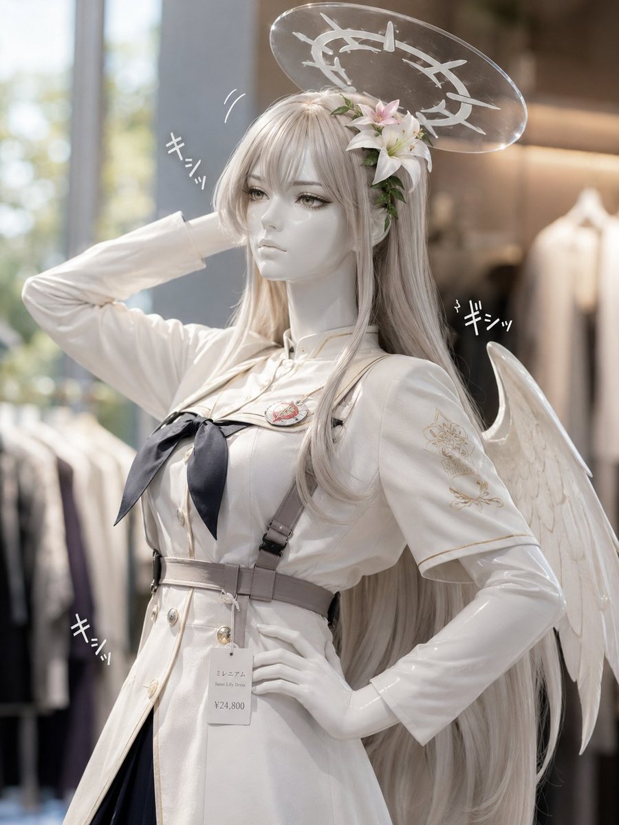 Realistic Angel Mannequin Boutique Display - AI image template preview