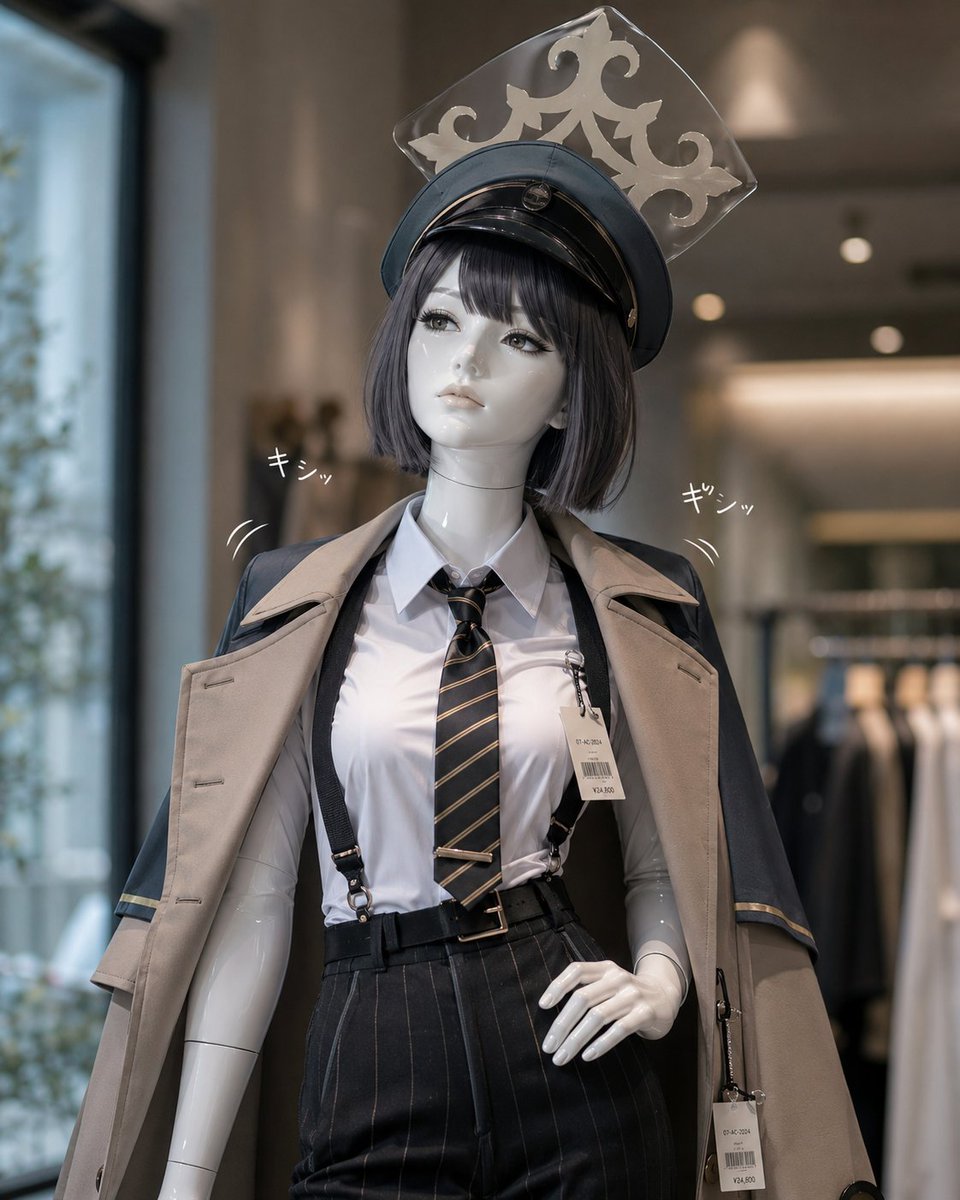 Anime Police Mannequin Fashion Display - AI image template preview
