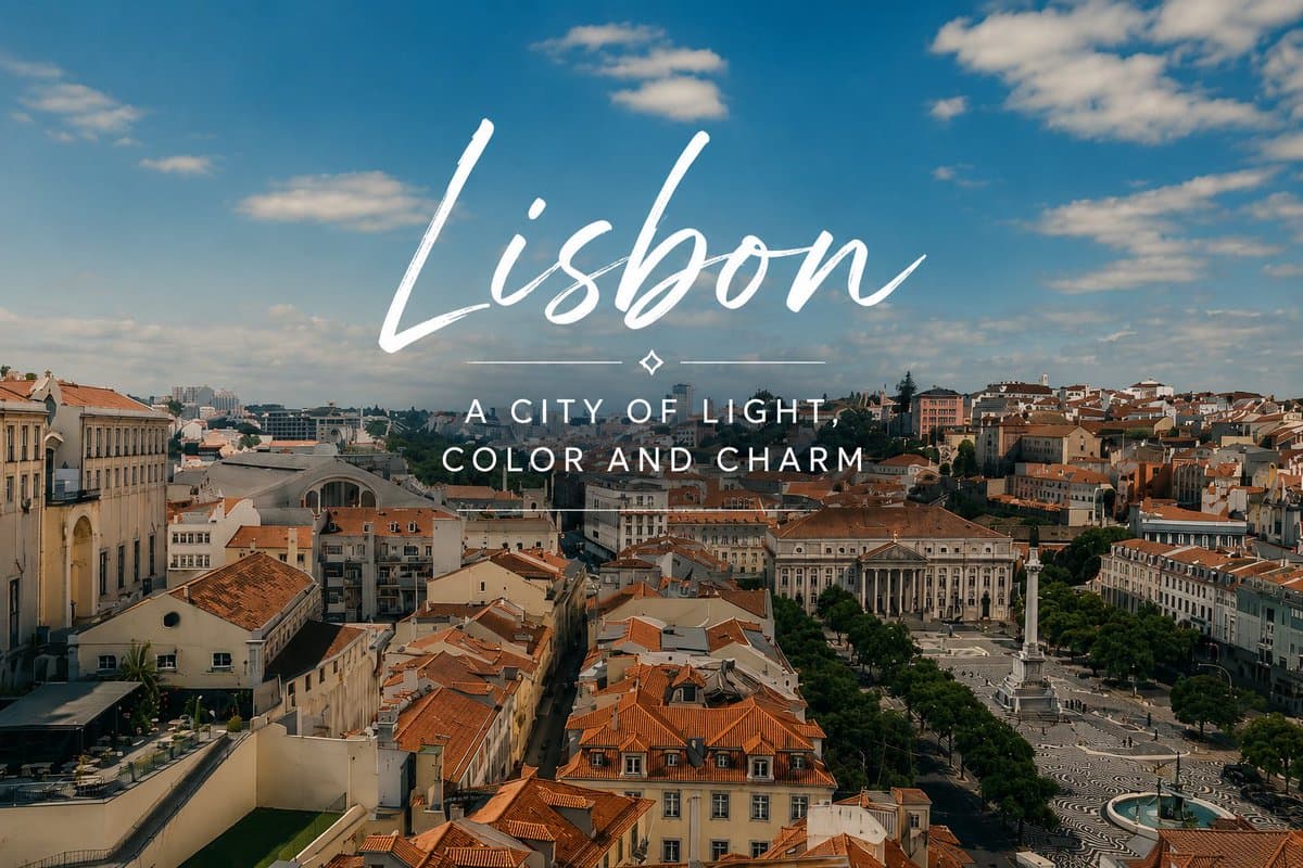 Lisbon Travel Poster - AI image template preview