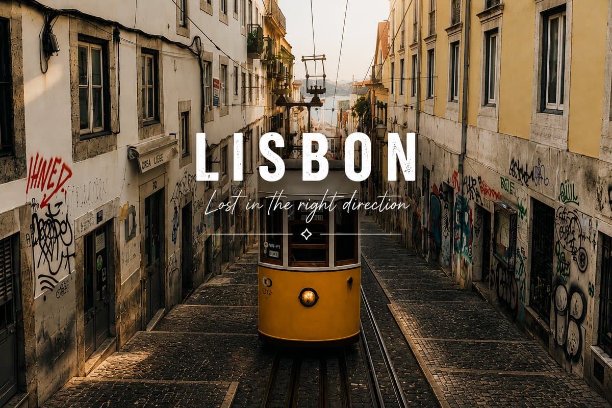Lisbon Tram Travel Poster - AI image template preview