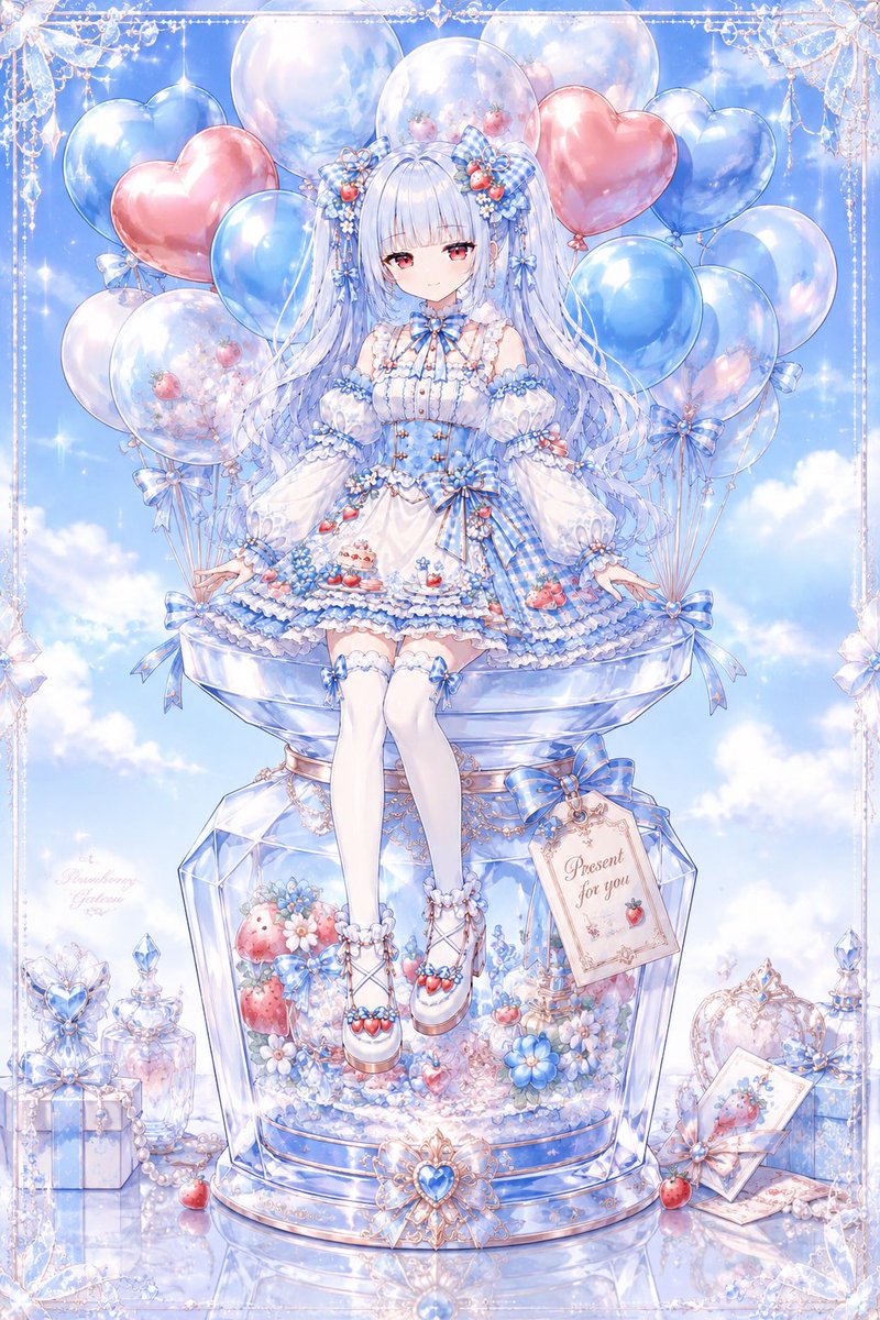 Pastel Anime Celebration Jar Visual - AI image template preview