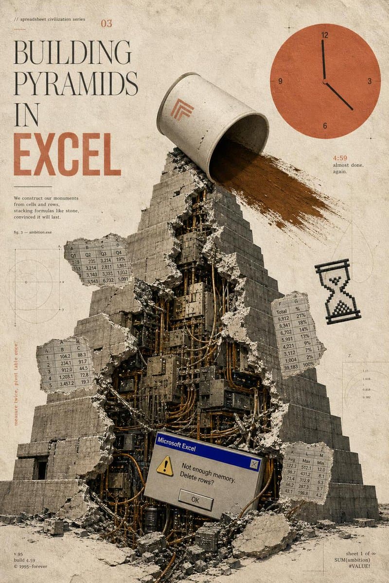 Building Pyramids in Excel Poster - AI image template preview