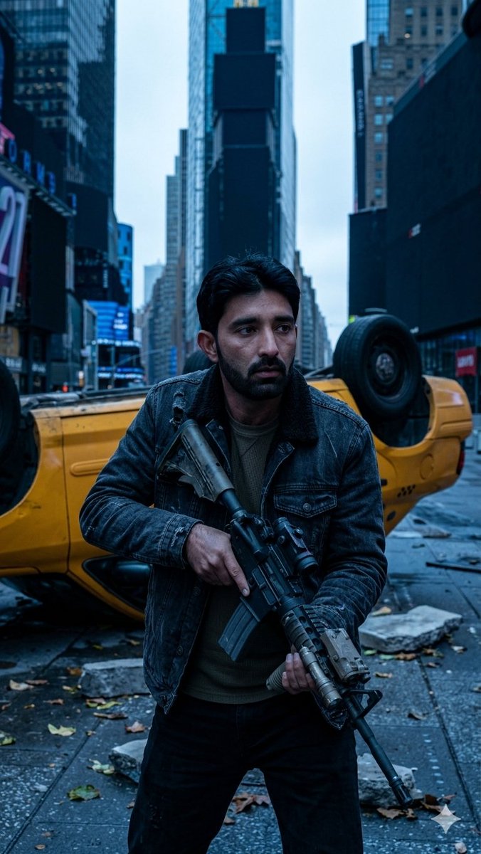 Deserted Times Square Protector - AI image template preview