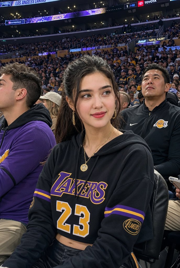 Lakers Arena Candid Portrait - AI image template preview
