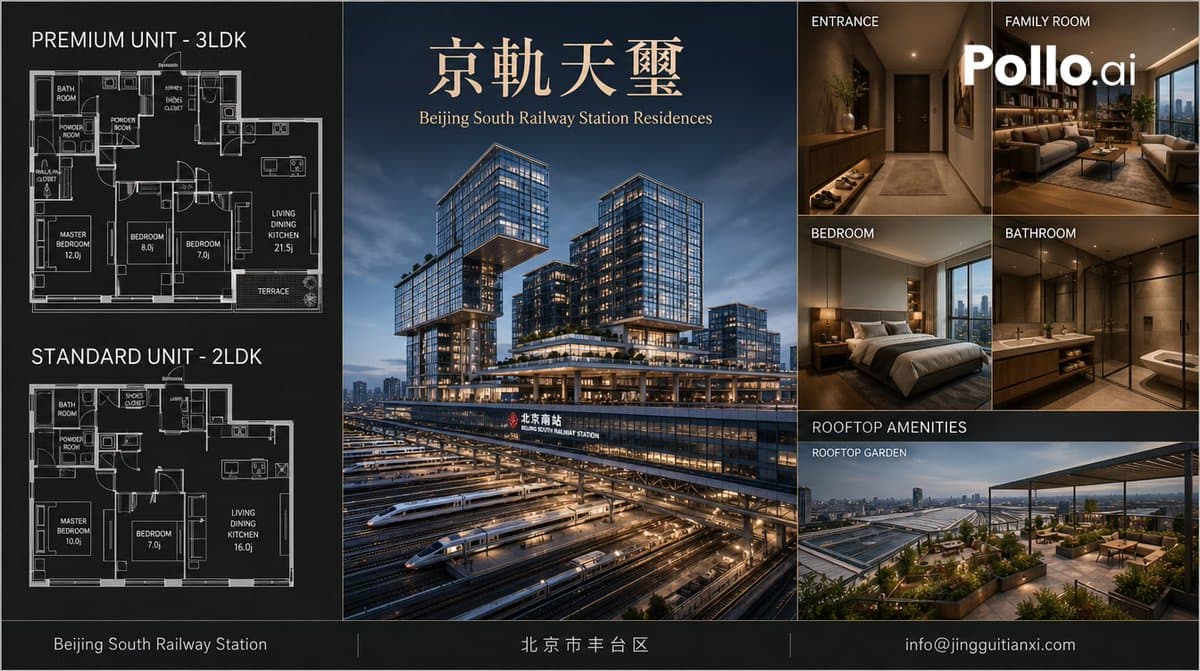 Luxury Beijing Apartment Brochure - AI image template preview