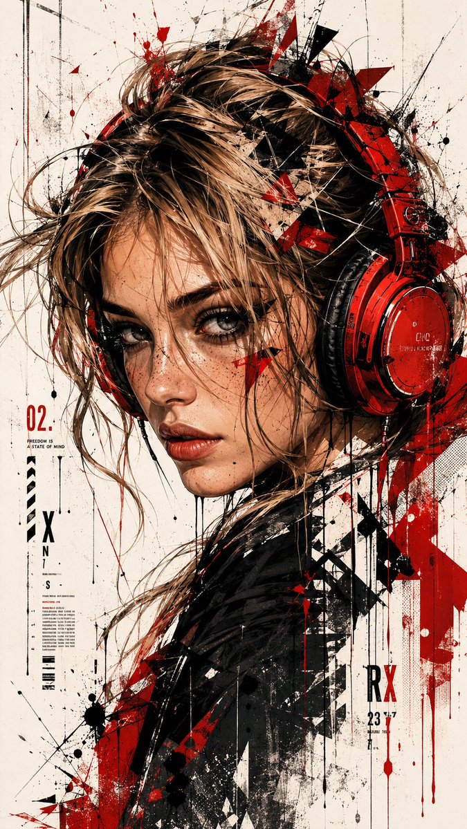 Trash Polka Urban Digital Painting - AI image template preview