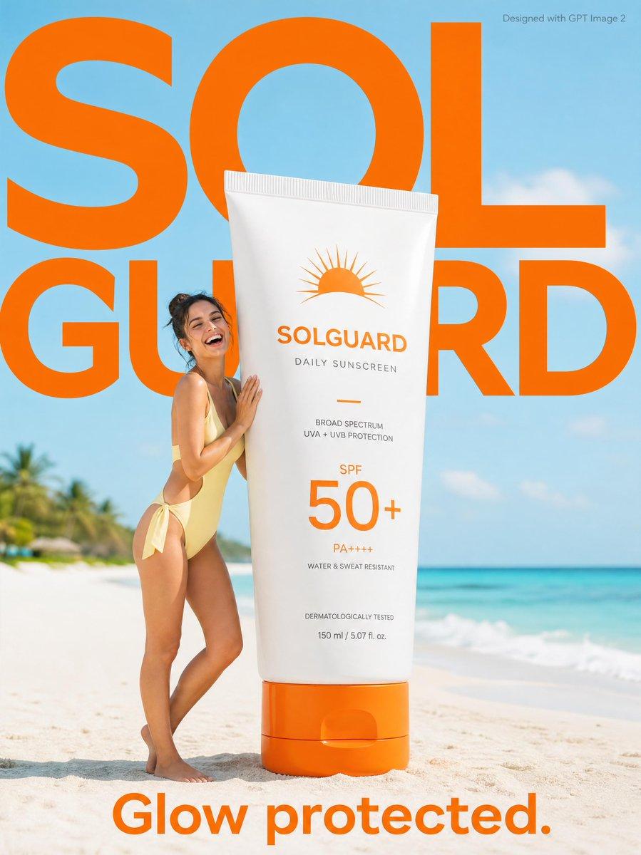 Summer Skincare Advertisement Poster - AI image template preview