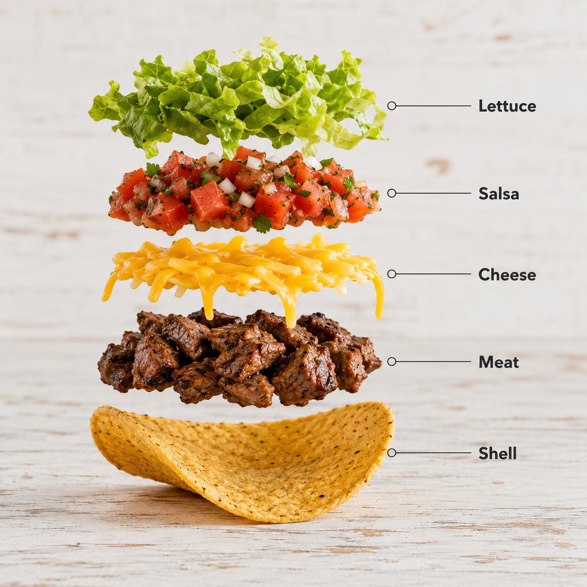 Exploded Food Infographic Composition - AI image template preview