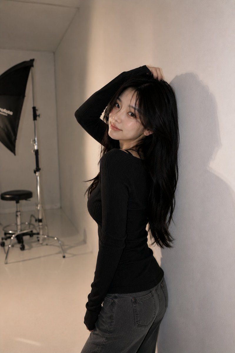 Ultra-Realistic Studio Fashion Portrait - AI image template preview