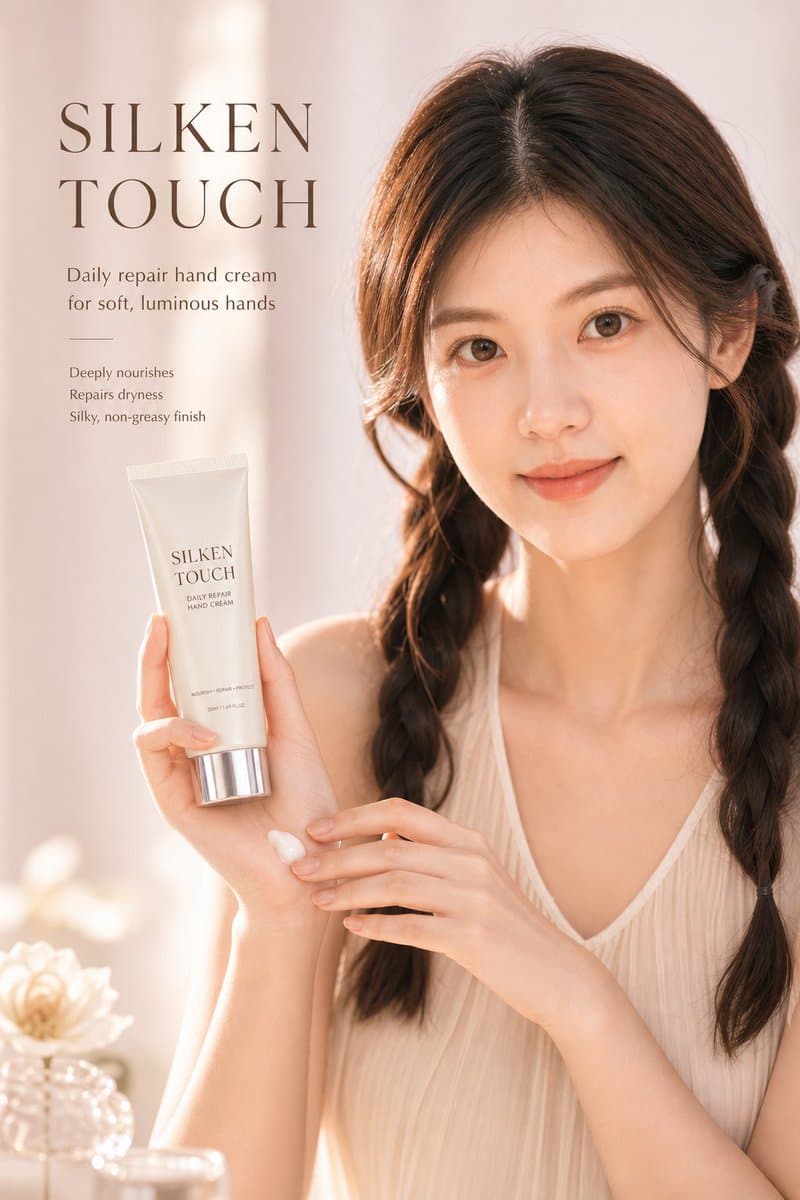 Luxury Skincare Ad Poster - AI image template preview