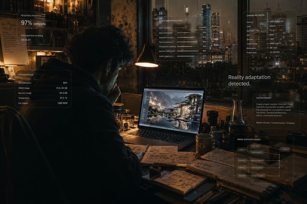 The Internet 3 Seconds Before the AI Revolution - AI image template preview