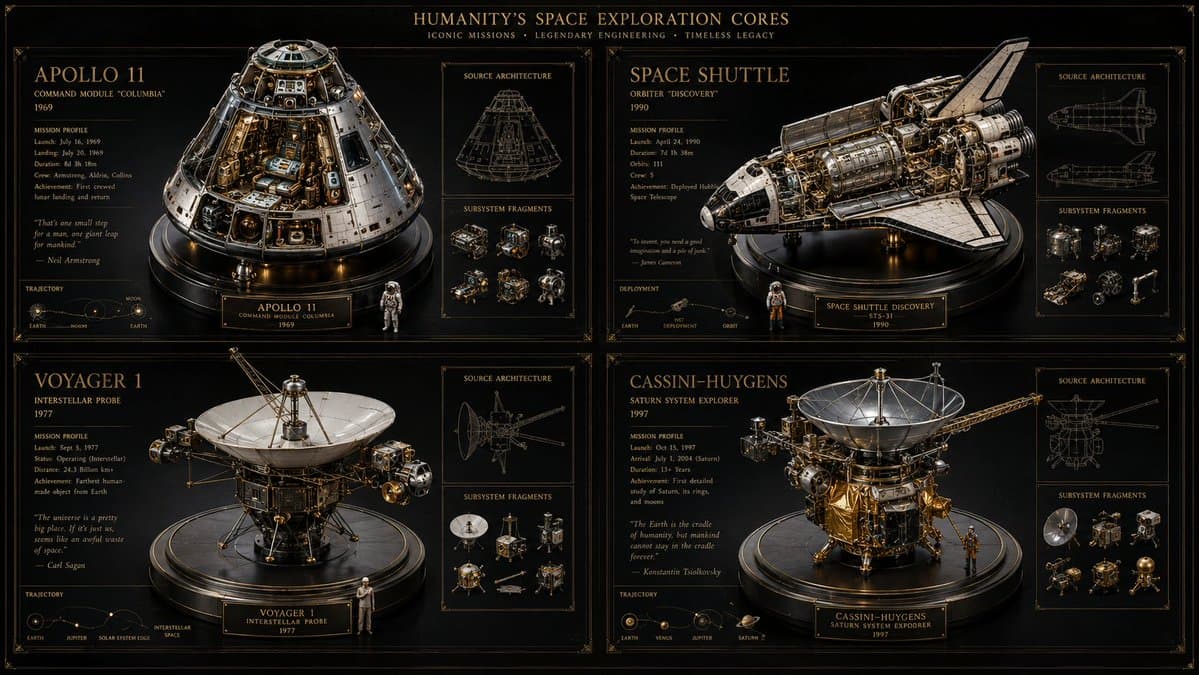 Space Mission Technical Artifacts - AI image template preview