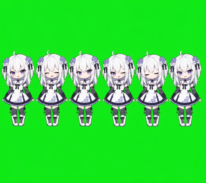 Chibi Desktop Pet Sprite Sheet - AI image template preview