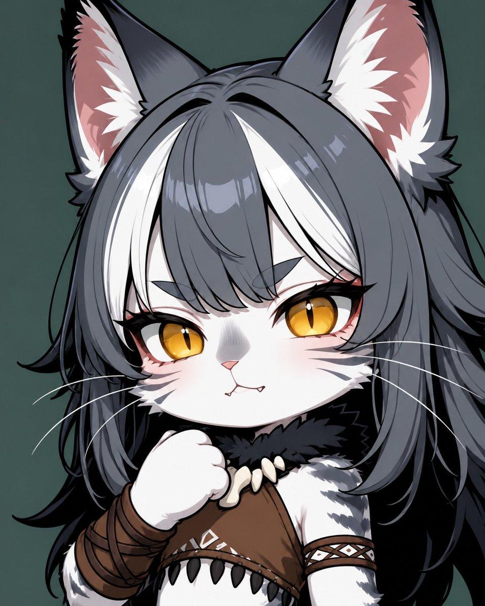 Chibi Cat-Girl Portrait - AI image template preview