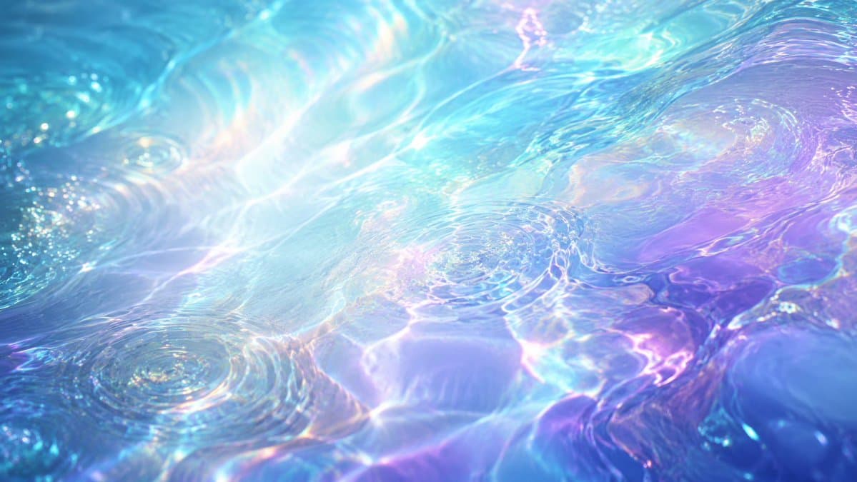 Iridescent Liquid Ripple Wallpaper - AI image template preview