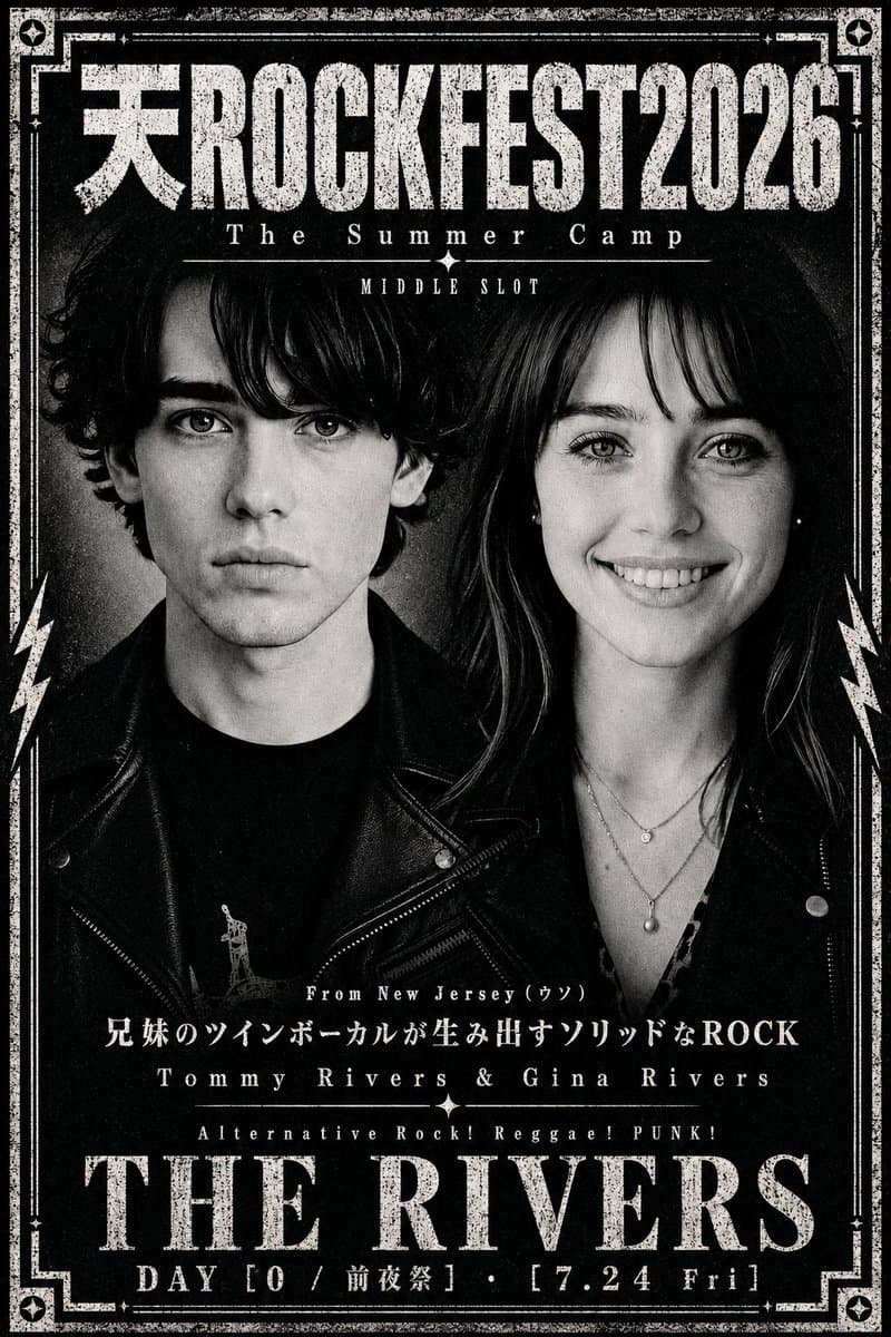 Distressed Rock Festival Artist Poster - AI image template preview