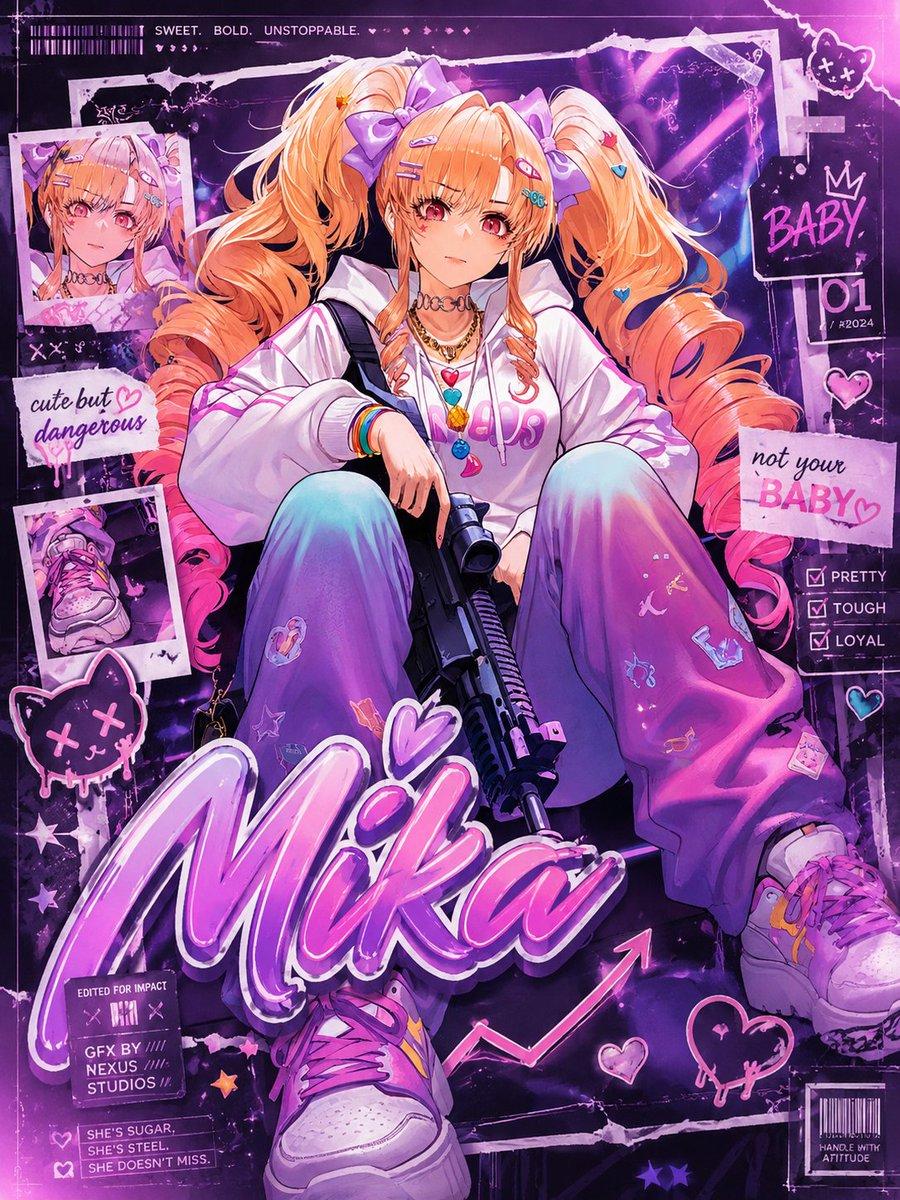Scrapbook Anime GFX Poster - AI image template preview