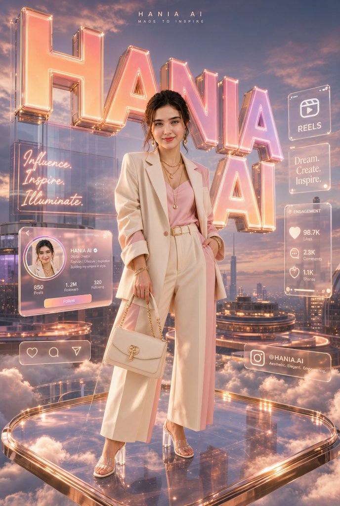 Holographic Fashion Brand Poster - AI image template preview