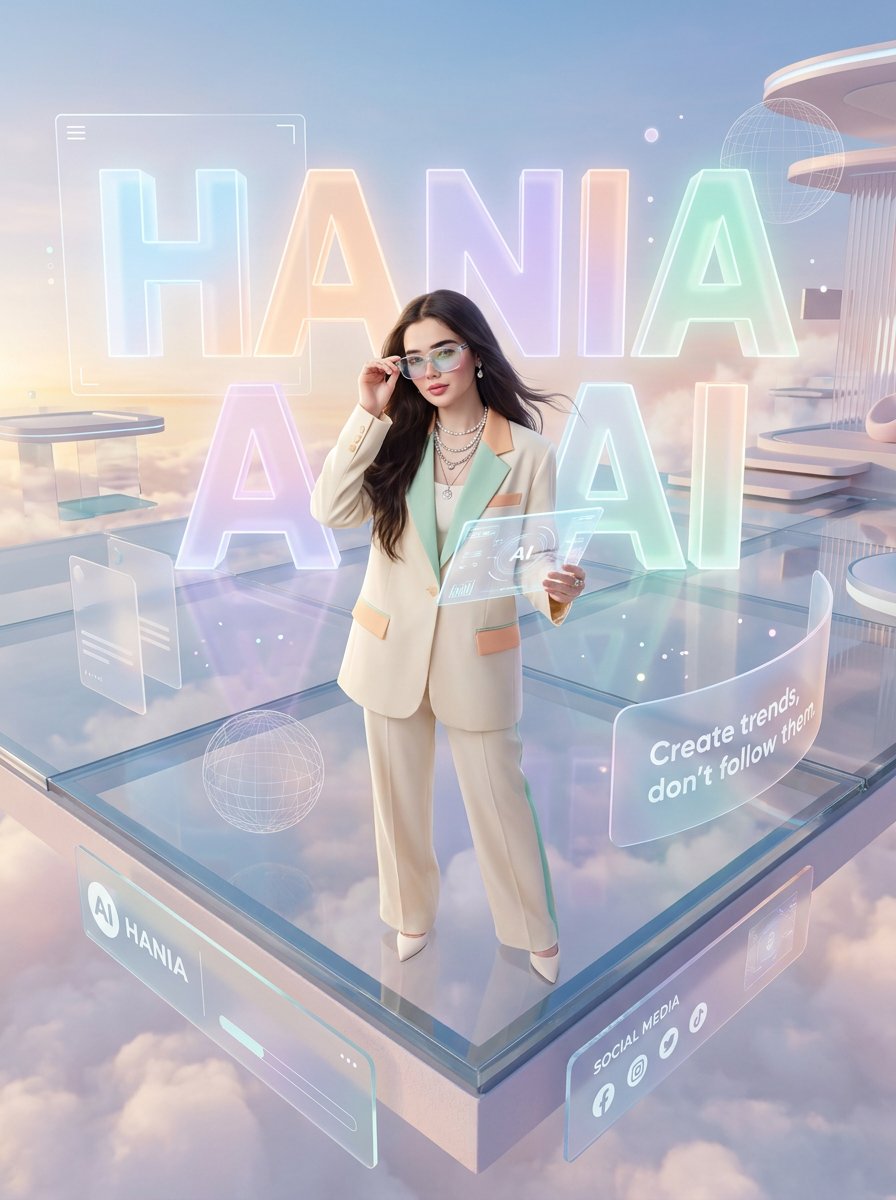 Pastel Luxury AI Branding Poster - AI image template preview
