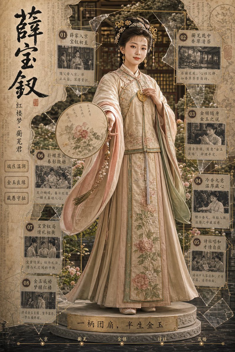 Antique Chinese Noblewoman Poster - AI image template preview