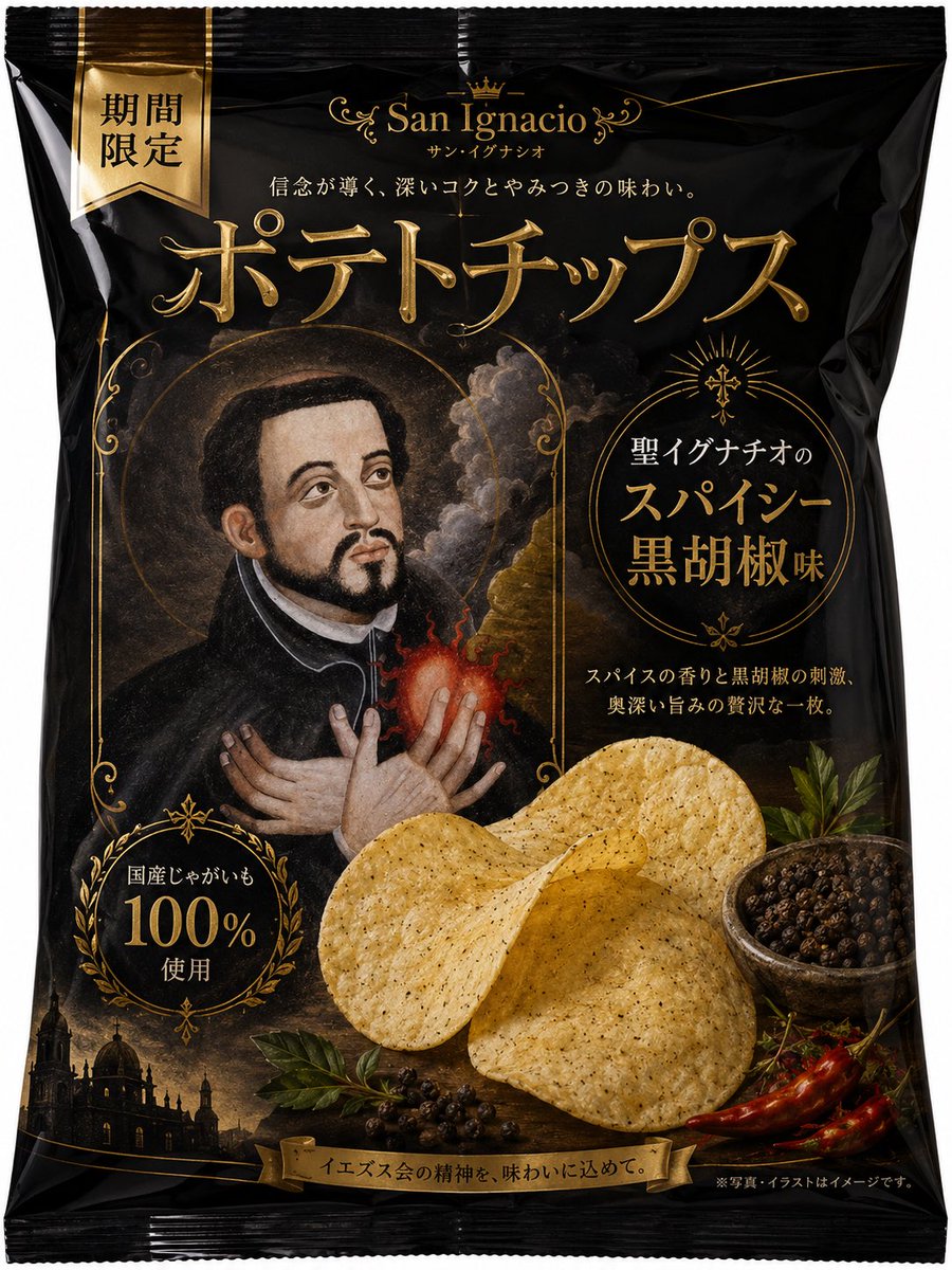 Luxury Saint Potato Chips Package - AI image template preview
