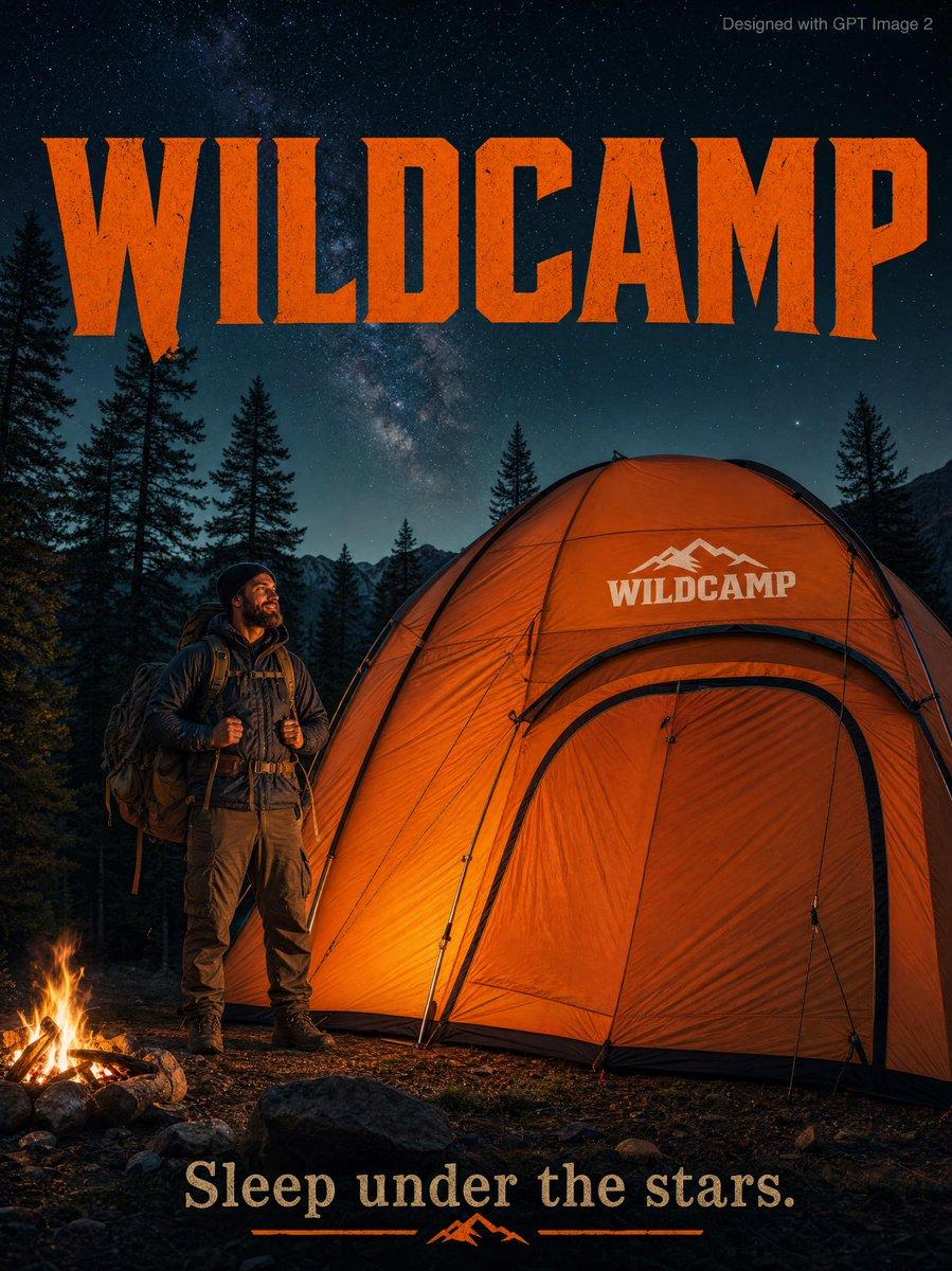 Rugged Adventure Outdoor Ad Poster - AI image template preview