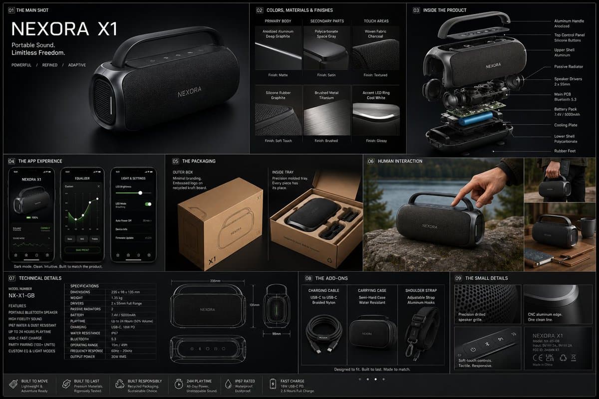 Professional Physical Product Design Board - AI image template preview