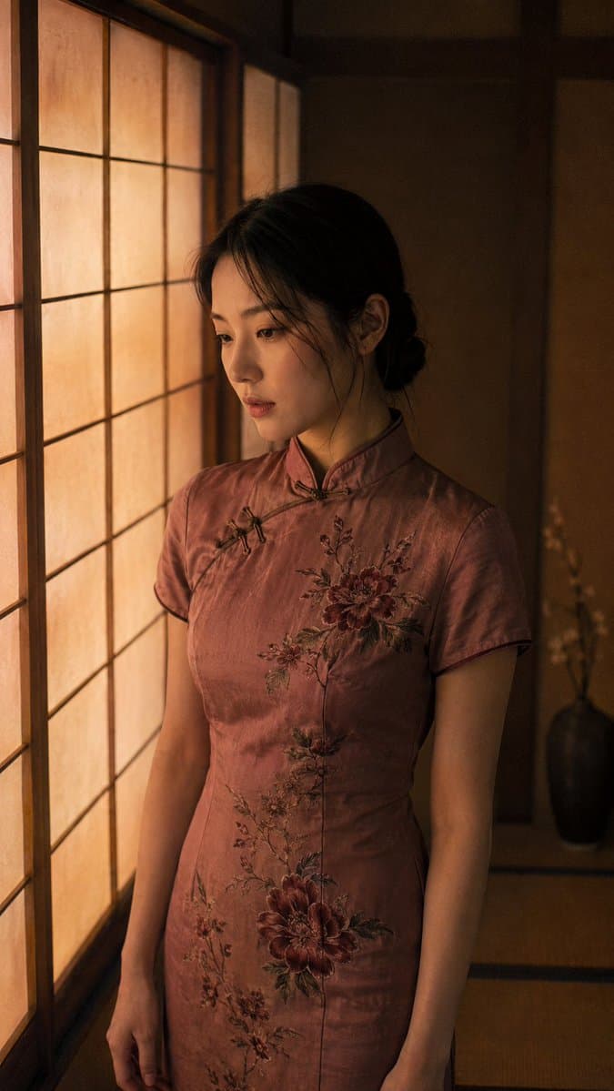 Cinematic Tatami Room Portrait - AI image template preview