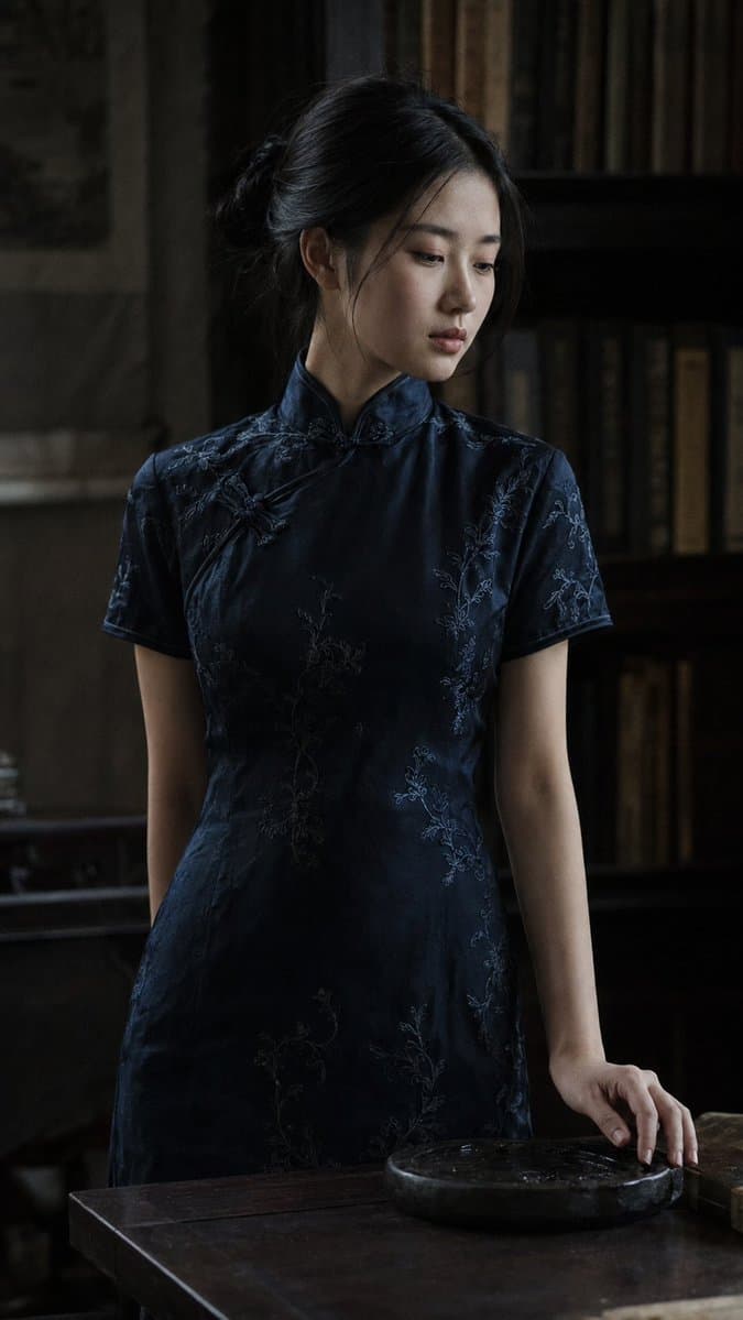 Classical Study Room Portrait - AI image template preview