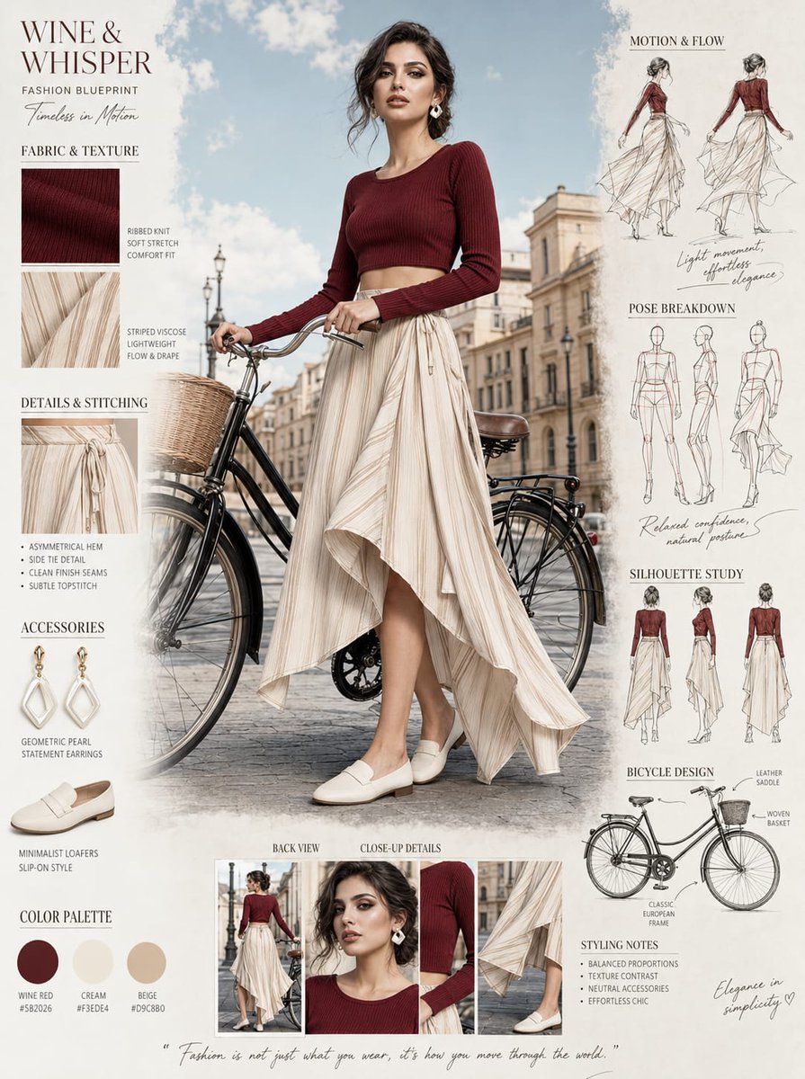 Fashion Blueprint Concept Sheet - AI image template preview