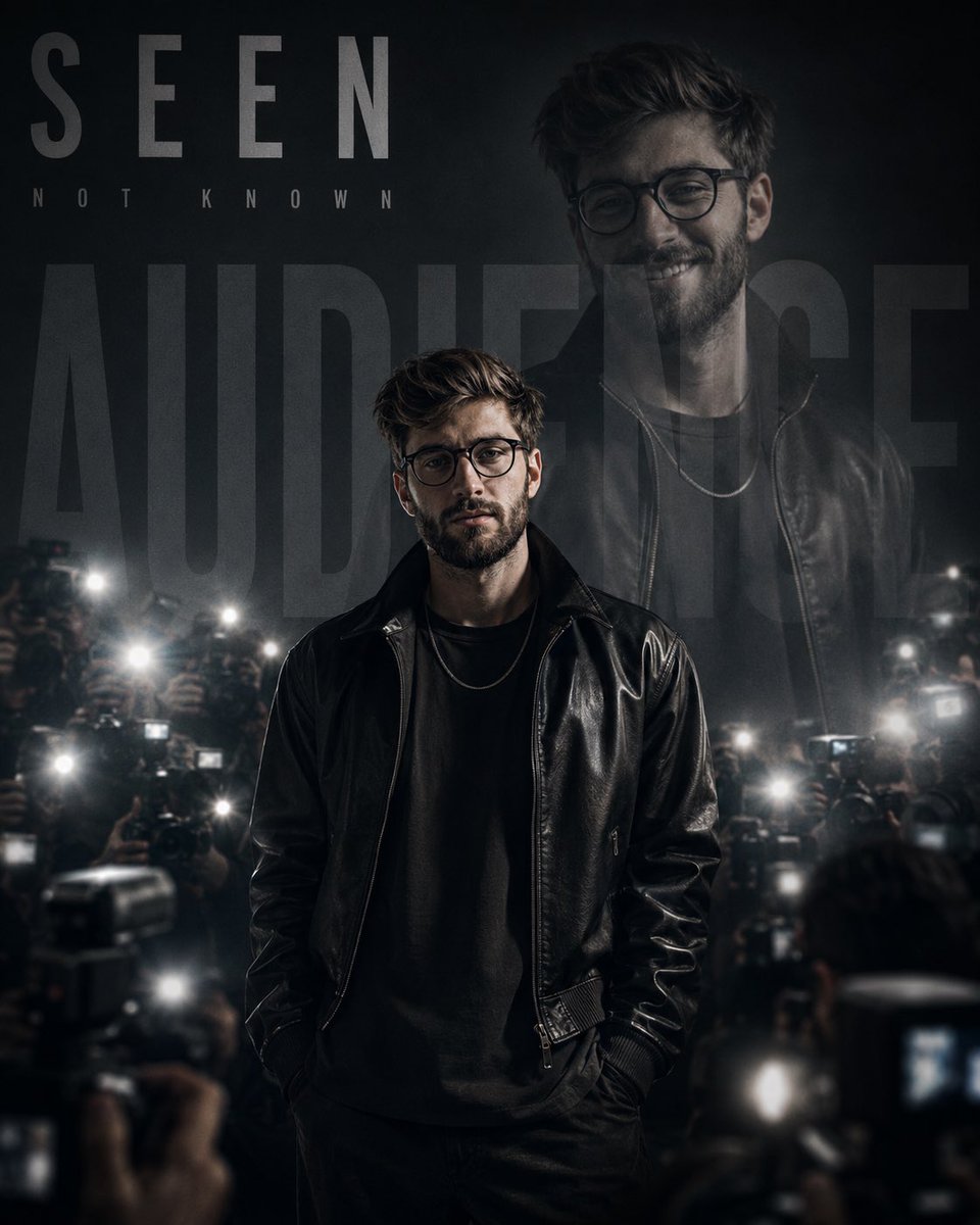 Monochrome Paparazzi Fashion Poster - AI image template preview